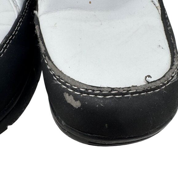 Winter Snow Boots 10 Totes White Black Fur Lined Quilted Waterproof Ankle Boots - Picture 5 of 8